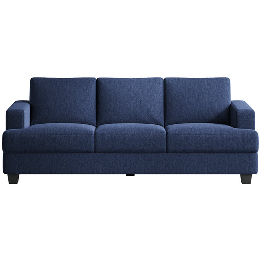 3 Seater Sofa Oversize, 89" Extra Large Size Sofa Couch with Extra Deep Seats, Modern Loveseat Sofa, Comfortable Fabric, Easy to Install, for Living Room Apartment Lounge, Gray
